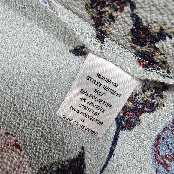 Star Scene Los Angeles Floral Blue Lace Cold Shoulder Kimono Women's Size Medium - Picture 6 of 8